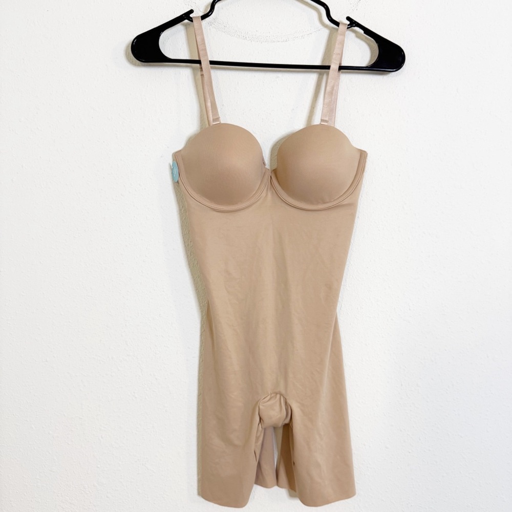 Spanx assets suit your fancy strapless mid thigh bodysuit - Picture 2 of 6